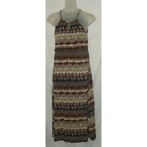 CANTATA Multicolored Sz Jr Large Sleeveless Keyhole Maxi Sun Dress